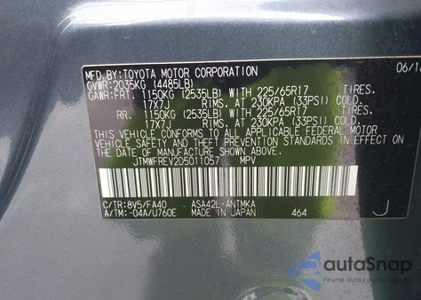 2013 Toyota Rav4 Xle z USA, uszkodzony, nr VIN JTMWFREV2D5011057